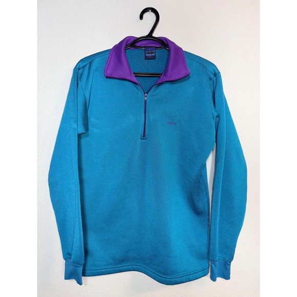 Patagonia Tops - Patagonia Capilene Fleece Pullover Teal Purple 1/4 Zip Vintage 42461 F1 USA Med